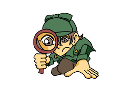 look intoのイラスト
